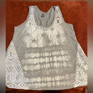 Grey flag tank top